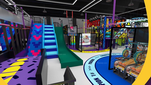 Anhui Hefei Pokiddo Sports Dream Factory 2000 metros cuadrados --- Pokiddo Sports Play Parke Real Case