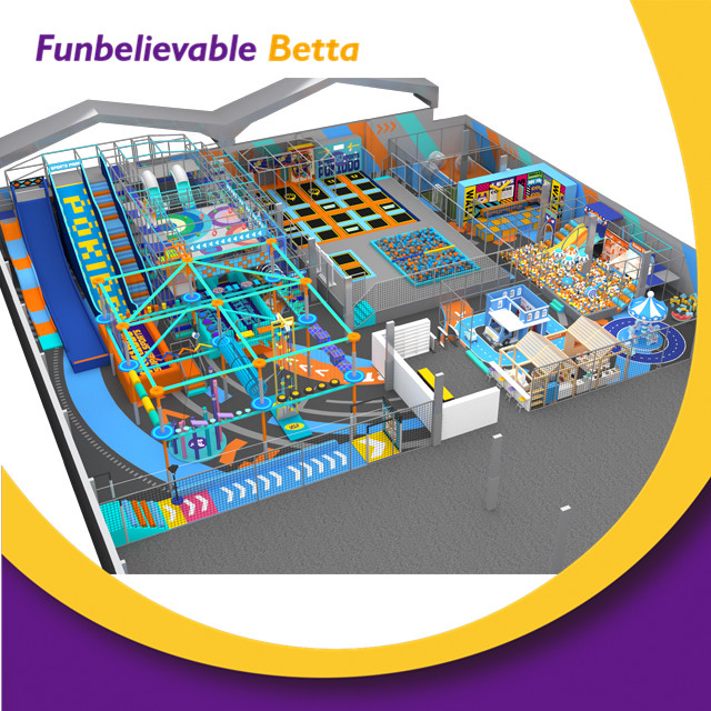 Bettaplay 1200 متر مربع مخصص على الطراز الحديث للأطفال معدات ملعب موضوع الفضاء مجموعات ملعب داخلي تجاري