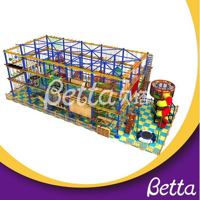 جدار التسلق متعدد الطبقات من Bettaplay، معدات مغامرات للأطفال، حبل