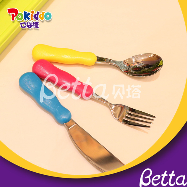 Juegos de cubiertos de bebé de grado alimenticio, juego de cubiertos de acero inoxidable de 18/10 para niños
