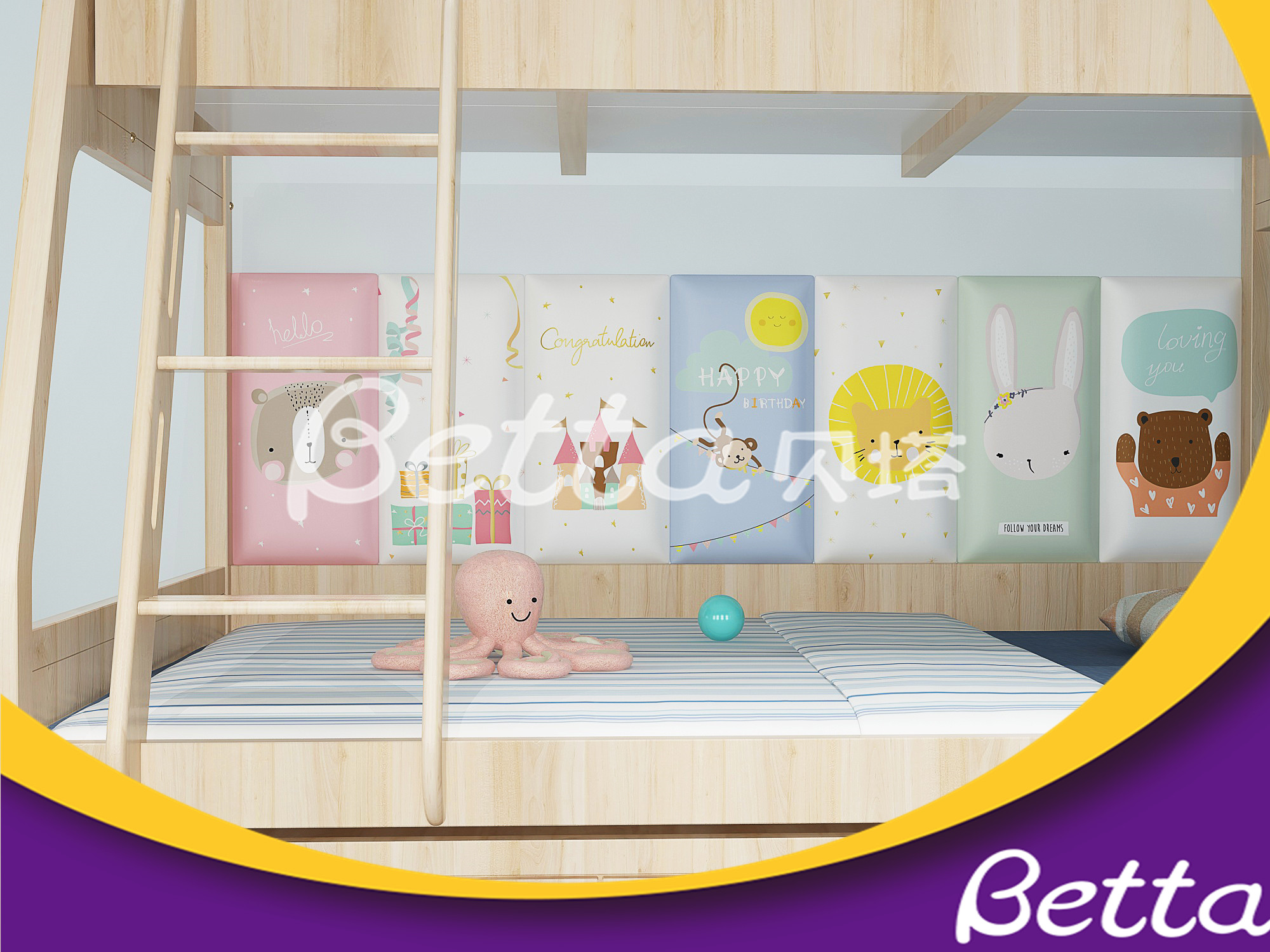 Cheap Indoor Playground Safety Soft Wall Bumper Decoration for Kindergarten