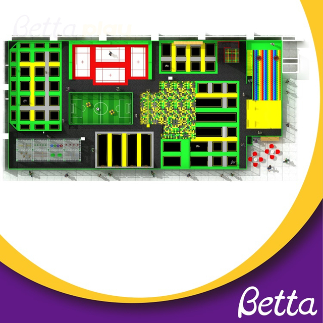 حدائق الترامبولين الاحترافية الخارجية والداخلية للبيع