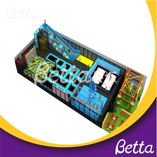 Bettaplay trampolines personalizados de gran calidad para patios de juegos interiores