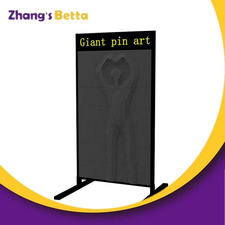 3D Pin Art Sculpture Extra Large Pin Impression Hand Toy in Green Pin Screen Pin Wall 